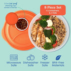 Bentgo Easyboxes Salad-to-Go Containers - 8-Piece Set: 4 Bowls, Leak-Proof Dressing Cups Built-In & 4 Fitted Lids Seal in Freshness; Reusable/BPA-Free for Salad, Pasta, & Cereal (Classic)