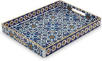 AGIOTA Coffee Table Trays for Living Room Serving Tray with Handles, Modern Large Tray for Ottoman Coffee Table