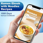 8-Inch Large Ceramic Ramen Bowl Set of 2 (9 Piece) - Microwave & Dishwasher Safe Porcelain Japanese Salad Noodles Cereal Fruit Pasta Soup Bowls with Recipes Chopsticks Forks Spoons for Men Women Gift