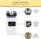 Simply Gourmet Airtight Food Storage Containers with Lids – 6 Piece Slim Kitchen Pantry Organization Set, 5 Cup Capacity, BPA-Free Clear Plastic, Stackable Containers for Flour, Sugar, Rice, Snacks