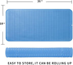 MicoYang Silicone Dish Drying Mat for Multiple Usage,Easy clean,Eco-friendly,Heat-resistant Silicone Mat for Kitchen Counter or Sink,Refrigerator or Drawer Liner Lichen BlueL 5XL 36inches x 18inches
