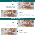 vancasso Serving Bowls with Lids Set of 4, Ceramic Nesting Mixing Bowls for Food Storage, Prep and Stackable, Dishwasher & Microwave Safe Gift Set, 60/36/20/10 OZ, Series SIMI