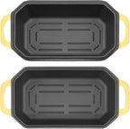 Bread Pan Cast Iron Loaf Pan with Lid Bread Loaf Pan 8.5x4.5 Inch Loaf Pan Enameled Cast Iron Sourdough Loaf Pan, Yellow