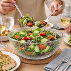 Lillian Collection Hammered Plastic Serving Bowl - 15", Clear, 1 Pc