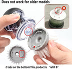 4 Pack Brush Refills for OXO Dish Brush Refill B, Brush Head Replacement OXO Dish Brush Replacement Head（Grey Round）