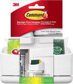 Command Under Sink Sponge Caddy, Total 2 Sponge Holders with 8 Strips, 2 Pack of 1 Caddy, Organize Damage-Free