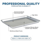 Viking Premium 18-Inch Nonstick Baking Sheet Pan, Made without PFAS, Heavy Gauge Aluminized Steel Cookie Sheet with Reinforced Iron Frame, Oven Safe to 475F
