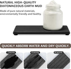 3PCS Stone Drying Tray, Stone Soap Tray, Water Absorbing Stones Trays for Sink, Fast Dry Diatomite Stones Sink Mat, Used for Hand Soap,Sponge,Toothbrush Holder in Bathroom Counter and Kitchen Sinks