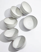 Pokini 5.3" Cereal Bowls & Dessert Bowls Set of 6-20 Oz Small Bowls for Kitchen-Ceramic Bowl for Cereal, Soup, Oatmeal, Salad, Ramen, Noodle, Rice, Yogurt-Dishwasher & Microwave Safe, Moonstone White