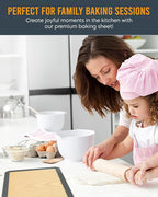 Silicone Baking Mat - 3 Pack Reusable Silicone Baking Sheet Liner for Oven - Half Sheet Nonstick Mat 16.5"x11.6" for Bread, Dough, Macaron, Cookie Cooking Liners for Kitchen Counter Bakery Supplies