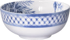 Mikasa Kiley Bone China Lightweight Chip Resistant 16 Piece Dinnerware Set, Service for 4,Blue and White