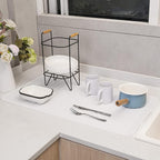 MicoYang Silicone Dish Drying Mat for Multiple Usage,Easy clean,Eco-friendly,Heat-resistant Silicone Mat for Kitchen Counter or Sink,Refrigerator or Drawer Liner White 4XL 32 inches x 18 inches