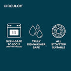 Circulon Halo with LaserDefense Ceramic Nonstick Pots and Pans with Lids, Made without PFAS, Compatible with All Stovetops, Dishwasher and Oven Safe, 11 Piece Cookware Set - Sage