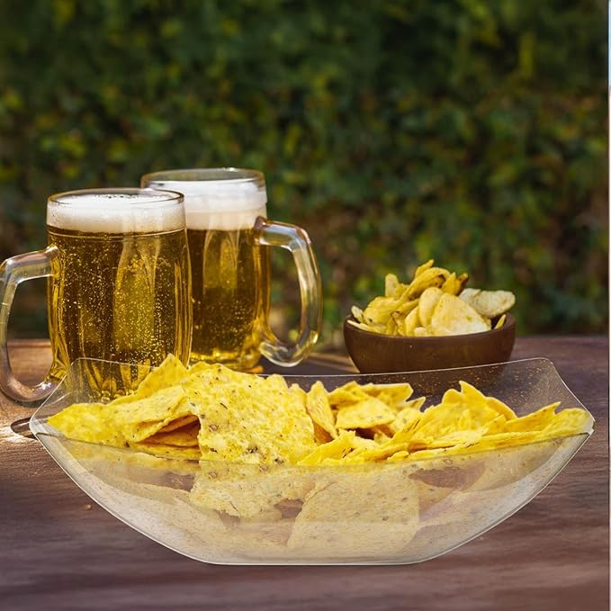R-kay 6 Pack Extra Large Gold Glitter Serving Bowl - 128 Ounce Gold Plastic Serving Bowls For Entertaining - Plastic Bowls For Salads And Snacks - Disposable bowls For All Occasions