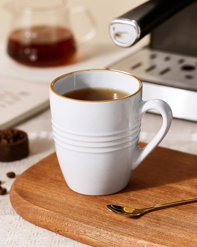 famiware Jupiter Coffee Mugs Set of 4, 13 oz Coffee Mug, Microwave and Dishwasher Safe, Coffee Cups with Handle for Coffee, Tea, Cocoa, Milk, Multi-color