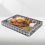 AGIOTA Coffee Table Trays for Living Room Serving Tray with Handles, Modern Large Tray for Ottoman Coffee Table