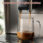 Glass Coffee Mugs, 20 oz Glass Coffee Cups with Acacia Wood Lids, Clear Borosilicate Glass Mugs with Handles for Cappuccino, Tea, Latte, Hot/Cold Beverages, Wine, Americano, Set of 2