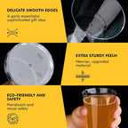 RACETOP 12oz Clear Plastic Cups, 200 Pack Disposable Party Cup, Heavy Duty Disposable Glasses, Disposable Cups for Party, Thanksgiving, Wine Taesting, Birthday and Christmas.