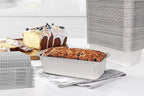 Disposable Loaf Pans with Lids, 50 Pack, 8.5x4.5" Bread Pans, Food Storage Containers, Heavy-duty 2lb Aluminum Loaf Pans, Pastry Boxes, Perfect for Baking Storing and Street Treats Takeout