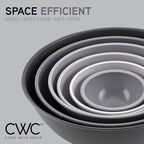 COOK WITH COLOR Mixing Bowls with Lids - 12 Piece Plastic Nesting Bowls Set includes 6 Prep Bowls and 6 Lids, Microwave Safe Mixing Bowl Set, Multicolor