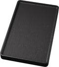 VERTORGAN Bamboo Serving Tray,15.8x9.8 Inch Decorative Trays Platter for Coffee Table,Living Room,Bar,Party,Mini Charcuterie Boards Cheese Board,Home Decor（Black）