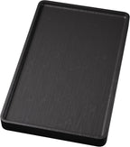 VERTORGAN Bamboo Serving Tray,15.8x9.8 Inch Decorative Trays Platter for Coffee Table,Living Room,Bar,Party,Mini Charcuterie Boards Cheese Board,Home Decor（Black）