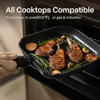 Pots and Pans Set Non Stick, Ceramic Cookware Sets 21 PCS, Granite Induction RV Kitchen Portable Stackable Cooking Set Removable Handles, Dishwasher ＆ Oven Safe, Black