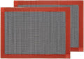 Hermerlee Perforated Silicone Baking Mats, 2 PCS Eclair Silicone Mat for Half Sheet，Tray Pan Liners Perfect Bakeware for Making Cookies, Macarons, Bread and Pastry,11.8"x 15.7" (Right Angle)