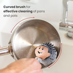 Vigar Dolls Orlando Dish Brush, Dish Brush with Handle that is Ergonomic, Kitchen Brushes for Dishes and Sink Scrub Brush for Cleaning, Red and Black