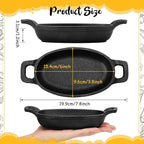 Uiifan 1 Piece Mini Cast Iron Skillet Set, Individual Serving Oven & Stovetop Pans for Baking, Roasting, Grilling & Appetizers for Parties, Restaurants & Home Kitchens