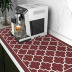 WISELIFE Dish Drying Mat Super Absorbent Drying Mat Large Dish Drying Mats for Kitchen Counter Easy Clean Dish Mat Kitchen Drying Mat18"x 32" Stylish Red