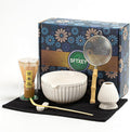 Matcha Whisk Set, Matcha Set Includes Ceramic Matcha Bowl, Matcha Whisk and Holder, Bamboo Scoop, Sifter, Scoop Rest and Tea Towel - 7 Pcs Matcha Making Kit for Matcha Lover and Tea Ceremony
