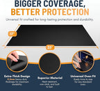 Oven Liners for Bottom of Oven - 4 Pack Large Heavy Duty Mats, 17”x25” Non-Stick Reusable Liner for Electric, Gas, Toasters, Grills - BPA & PFOA Free Kitchen Accessory to Keep It Clean (Black)