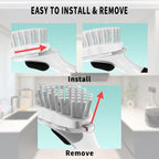Dish Brush Refill Head for OXO Soap Dispensing Dish Brush, Dishwashing Brush Head Replacement, 3 Pack Khaki+ 3 Pack White