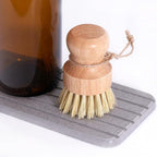 Diahom Bamboo Dish Brush Scrubber 3 Pack for Cleaning Pot Pans Hanging Rope Kitchen Dishwashing