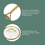 Bloomhouse - Two Time Oprah's Favorite Things Winner - 8 Piece Pots and Pans Heavy Duty Aluminum Premium PFA Free Ceramic Nonstick Cookware Set - Almond Cream w/Gold Handle