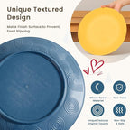 Homienly Dish Set Wheat Straw Dinnerware Sets Unbreakable Reusable Dinnerware Set 16 PCS Cups Plates and Bowls Sets, Microwave and Dishwasher Safe Dishes for Camping, Outdoor - Colorful