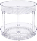 Amazon Basics Lazy Susan Turntable Organizer for Spices and Condiments, 9" Diameter, 2 Tier, Clear
