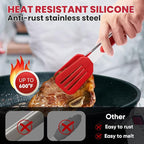 3 Pack Silicone Tongs for Cooking,Maywe Tanso 9 Inch Cooking Kitchen Tongs with Silicone Tips,Nonstick Stainless Steel Tongs for Steak Pie Pizza Pasta Spaghetti Salad BBQ Buffet