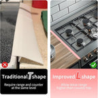 Stainless Steel Stove Gap Covers in Pink– 2 Pack Adjustable 13.8” to 27.5” Retractable Stove Gap Filler, Heat Resistant Guard for Range Top & Counter Gaps, Easy to Clean and Maintain