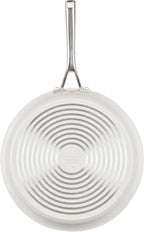 KitchenAid Hard Anodized Ceramic Induction Nonstick Cookware Frying Pan/Skillet with Lid, Dishwasher Safe, 12.25 Inch Non Stick Fry Pan with Stainless Steel Handle - Porcelain White