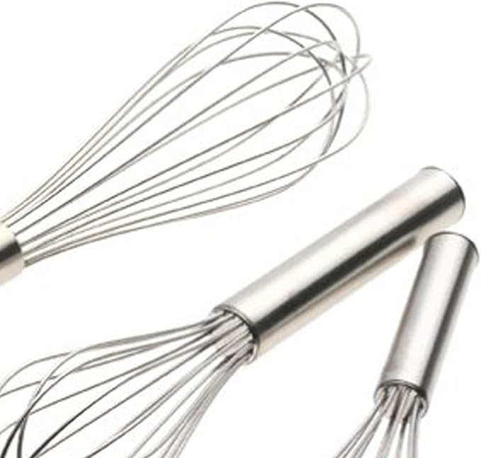 Norpro Balloon Wire Whisk Set of 3 Stainless Steel Stir/Mix/Beat 6" /8"/ 10"