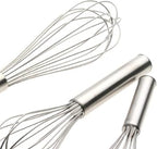 Norpro Balloon Wire Whisk Set of 3 Stainless Steel Stir/Mix/Beat 6" /8"/ 10"