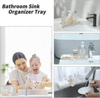MicoYang Silicone Bathroom Soap Dishes with Drain Spout-Bathroom and Kitchen Sink Organizer,Sponge Holder,Dish Soap Tray,Perfect for Dispenser,Scrubber,Bottle,Cup on Sink or Counter-Tapioca 12"×4"
