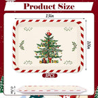Whaline 3 Pcs Christmas Serving Trays Xmas Tree Plastic Serving Platters Dishes for Holiday Party Breakfast Lunch Dinner Food Snack Supplies, 10 x 13 Inch