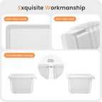 A-LuGei 【46PCS & 5Sizes】 Clear Drawer Organizer,【Hold 277 Items】 Makeup Organizer, Bathroom Organizers and Storage, Organization and Storage, Organizer Bins for Office Vanity Kitchen Tool Trays