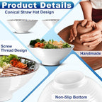 8-Inch Large Ceramic Ramen Bowl Set of 2 (9 Piece) - Microwave & Dishwasher Safe Porcelain Japanese Salad Noodles Cereal Fruit Pasta Soup Bowls with Recipes Chopsticks Forks Spoons for Men Women Gift