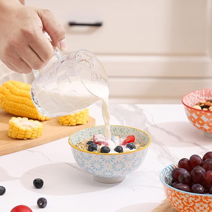 Ceramic Bowls, 10 Oz Small Bowl, Set of 8 Ice Cream Bowls, Dessert Bowl for Salsa, Rice, Sauce, Side Dishes, Snack, Condiment, 4.75 Inch-Microwave Dishwasher Safe