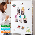 12 Pack Chip Clips Bag Clips, Office Paper Clamps, Magnetic Food Clip for Bread Bag, Refrigerator, Snack, Kitchen, Office, Packages, Colorful Plastic Clip Heavy Duty