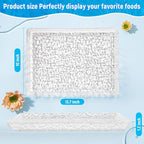 GLITCHCORE Acrylic Tray Serving 4-Pack 13.7 * 10" Platter for Party Trays for Serving Food,Fruit Plastic Serving Trays,Suitable for Home Kitchen and Outdoor Dessert, Cake, and Cookie Plating.